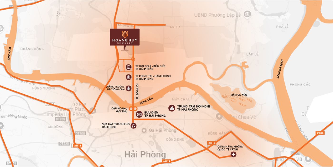Vị trí Hoàng Huy New City